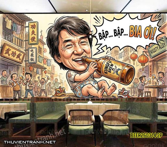 Tranh dán tường Quán Bia, Quán Nhậu- BEER260314-2P - Tranh tường liên quan